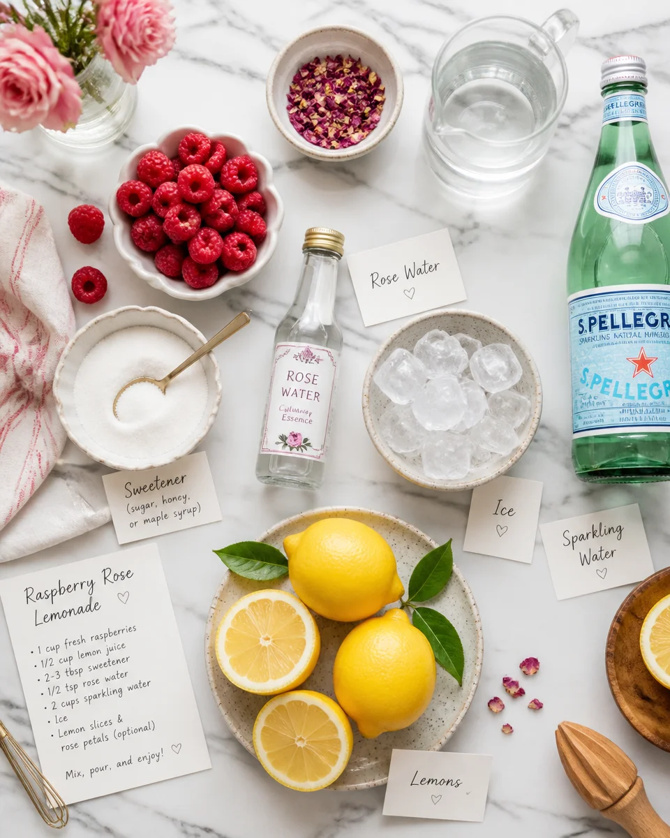 Raspberry Rose Lemonade