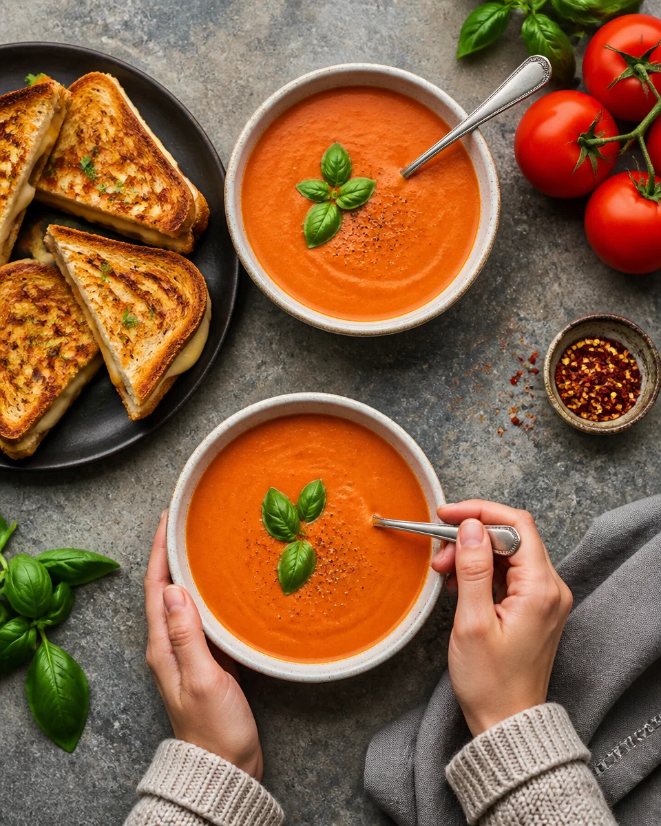 Roasted Red Pepper and Tomato Soup