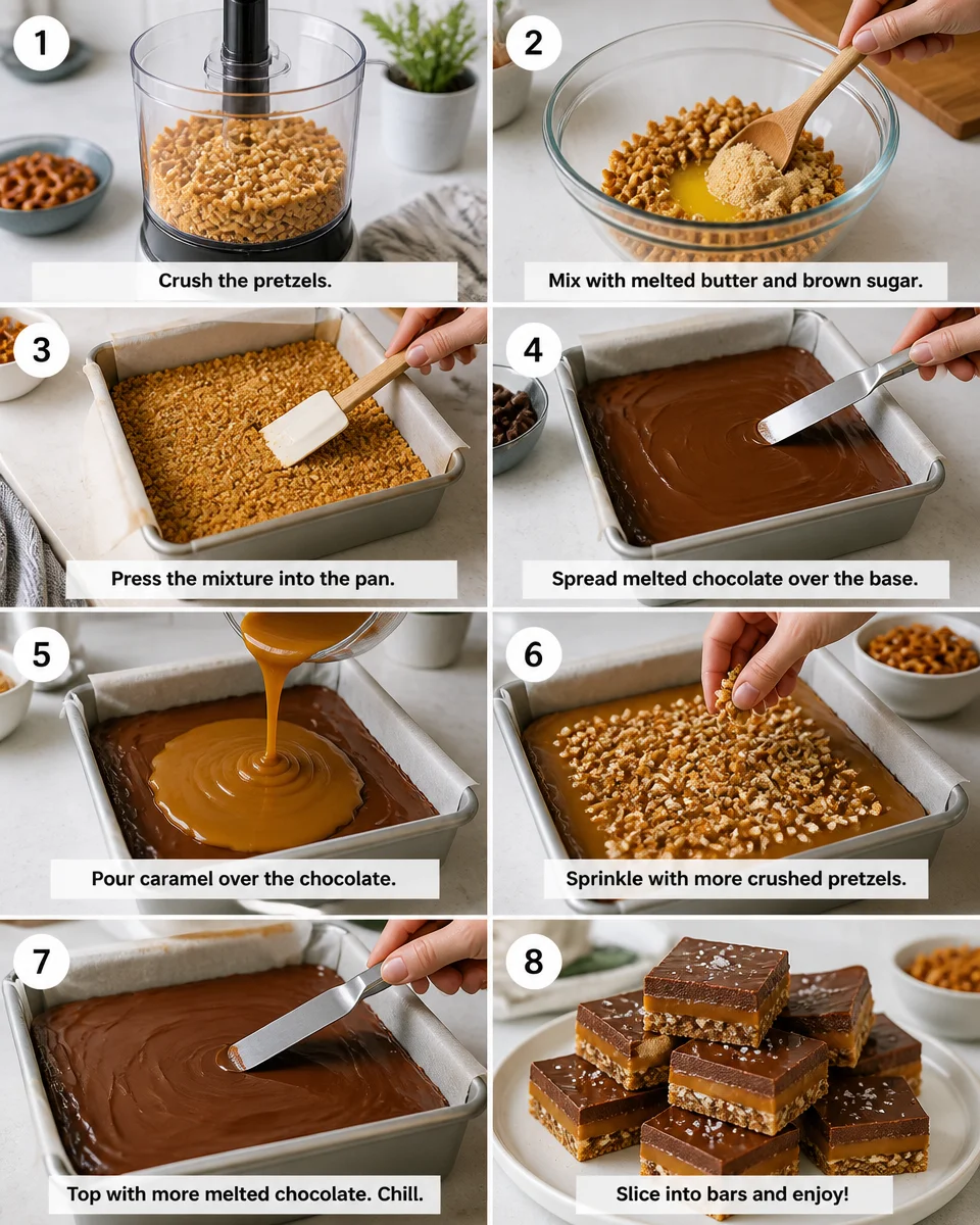 Salted Caramel Pretzel Bars