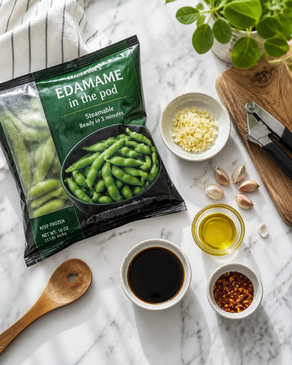 Spicy Edamame with Garlic