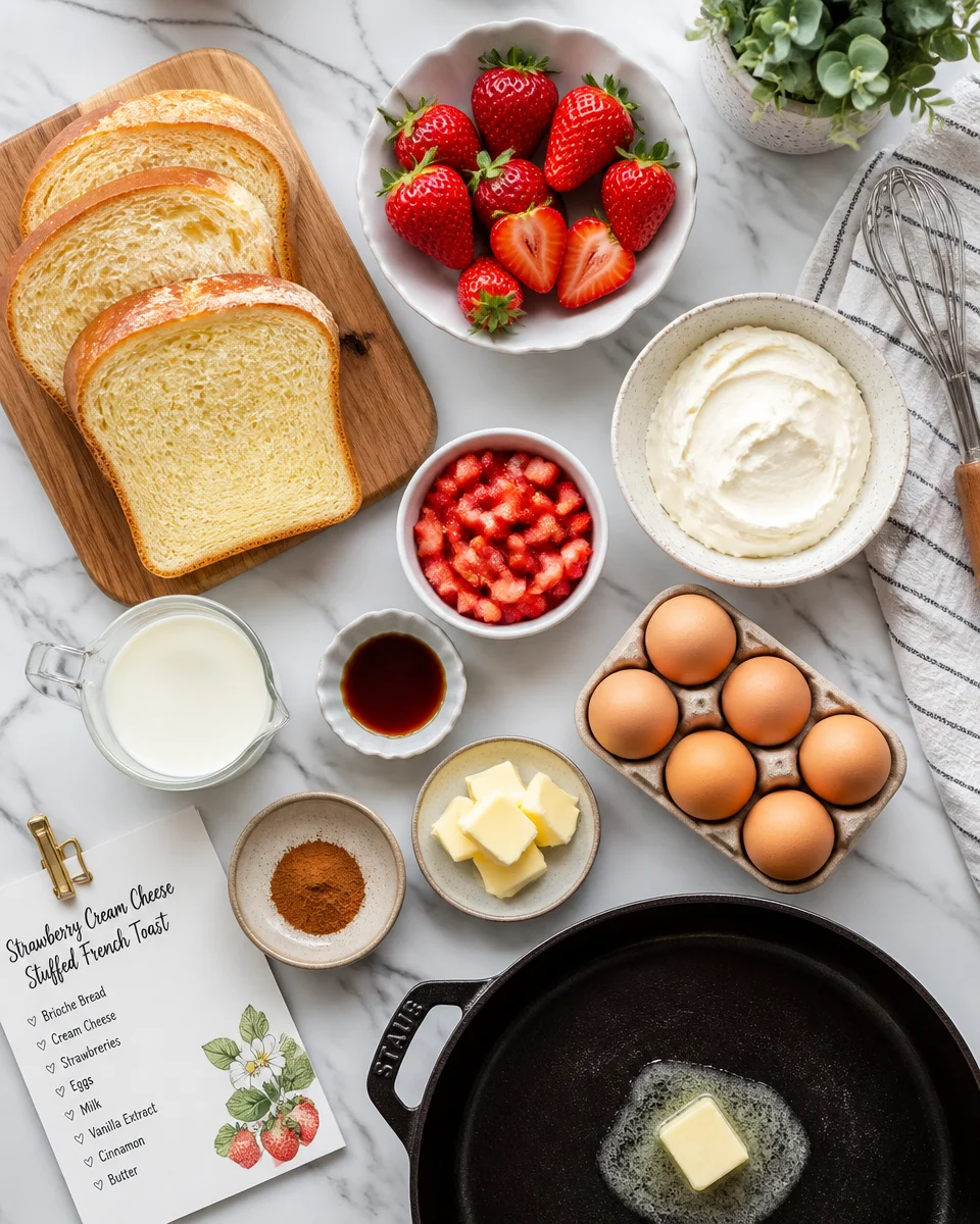 Strawberry Cream Cheese Stuffed French Toast