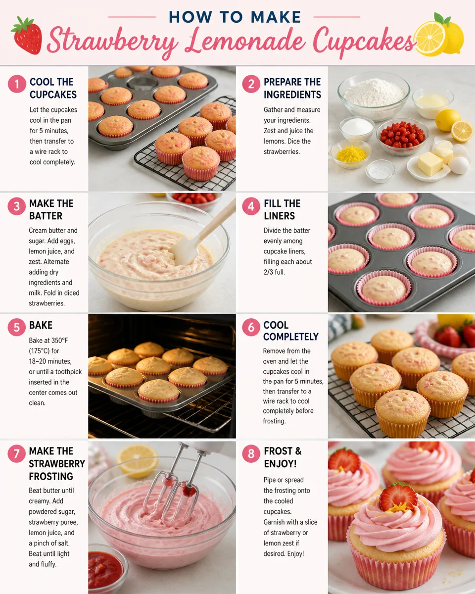 Strawberry Lemonade Heaven Cupcakes