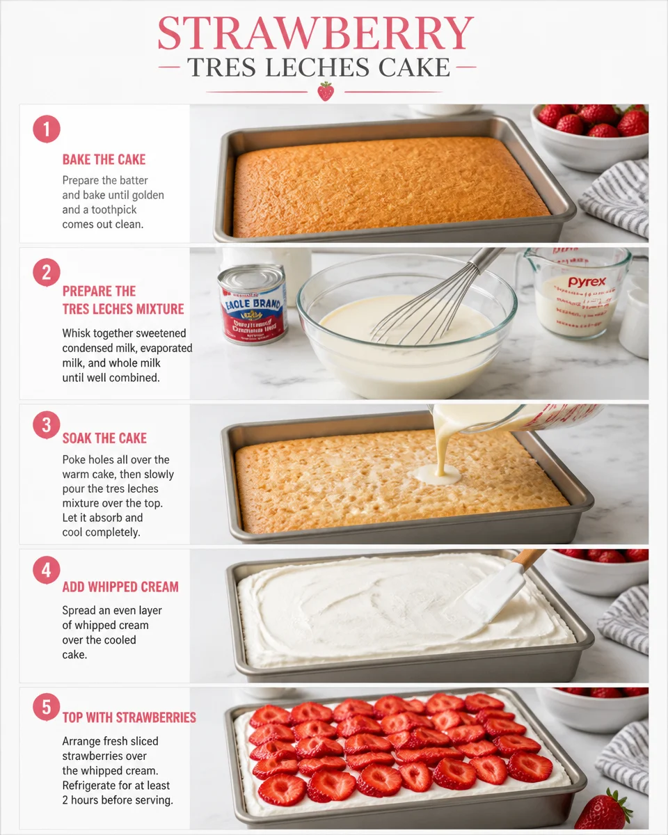 Strawberry Tres Leches Cake