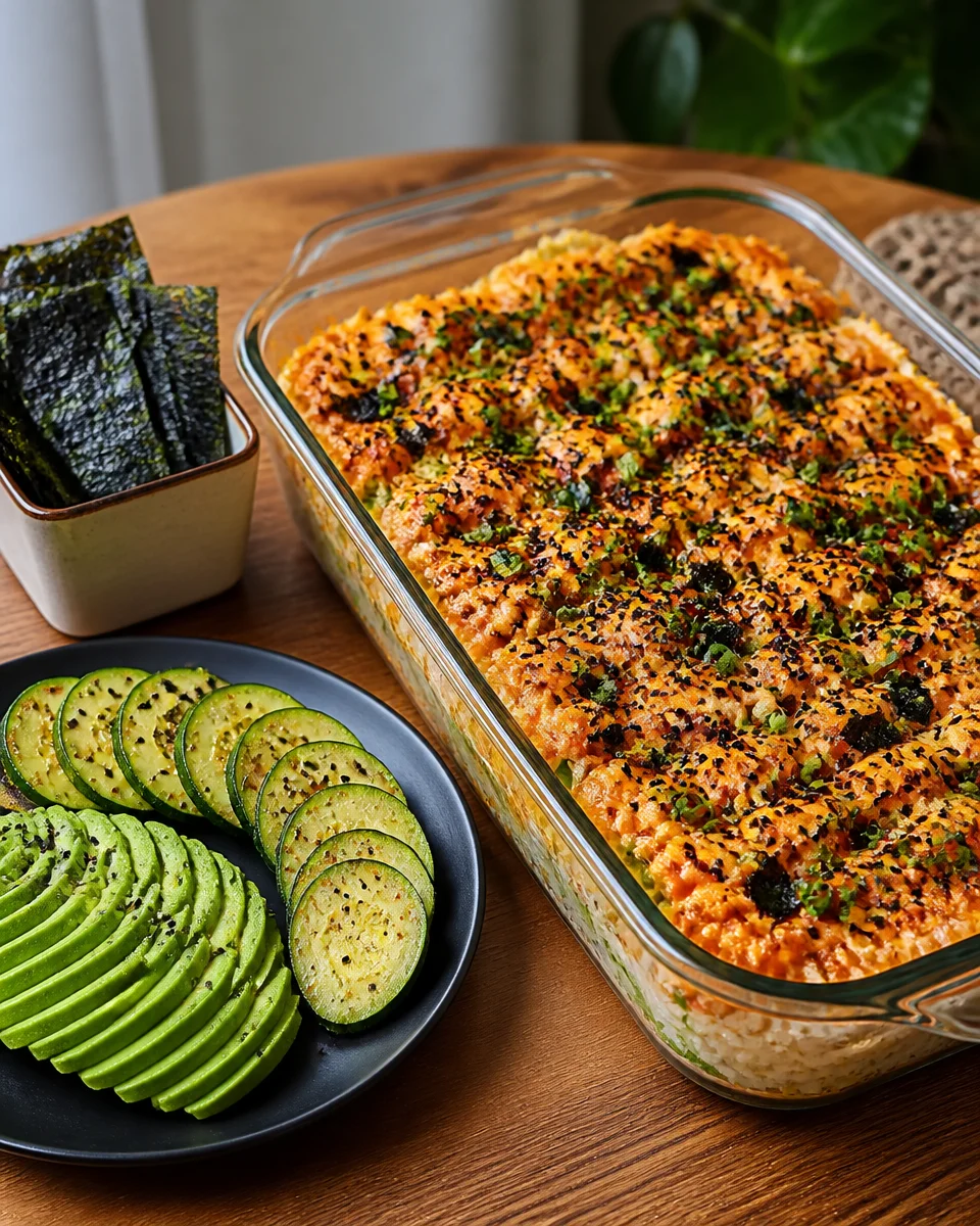 Sushi Bake (Crab and Spicy Mayo)