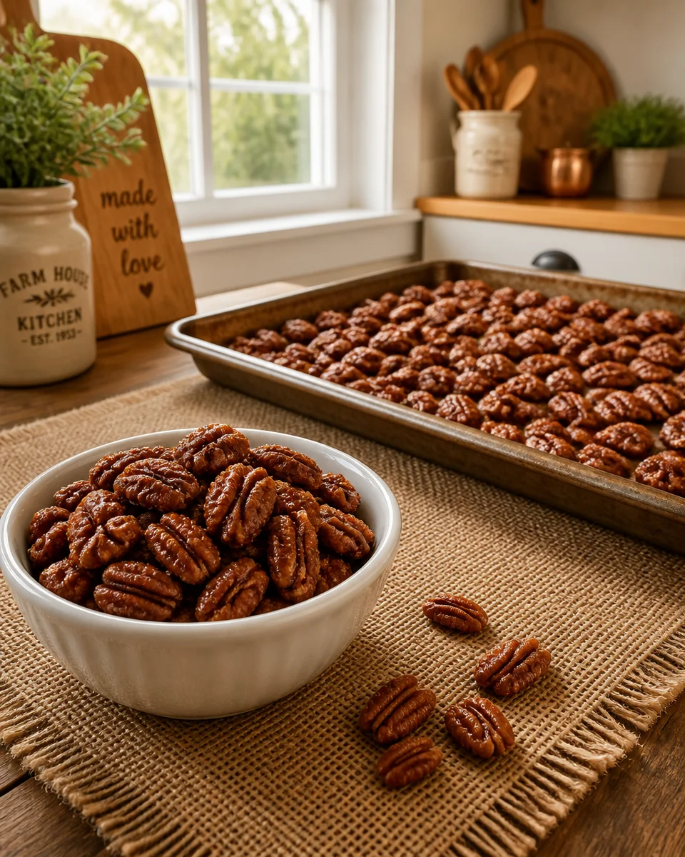 Sweet and Spicy Candied Pecans
