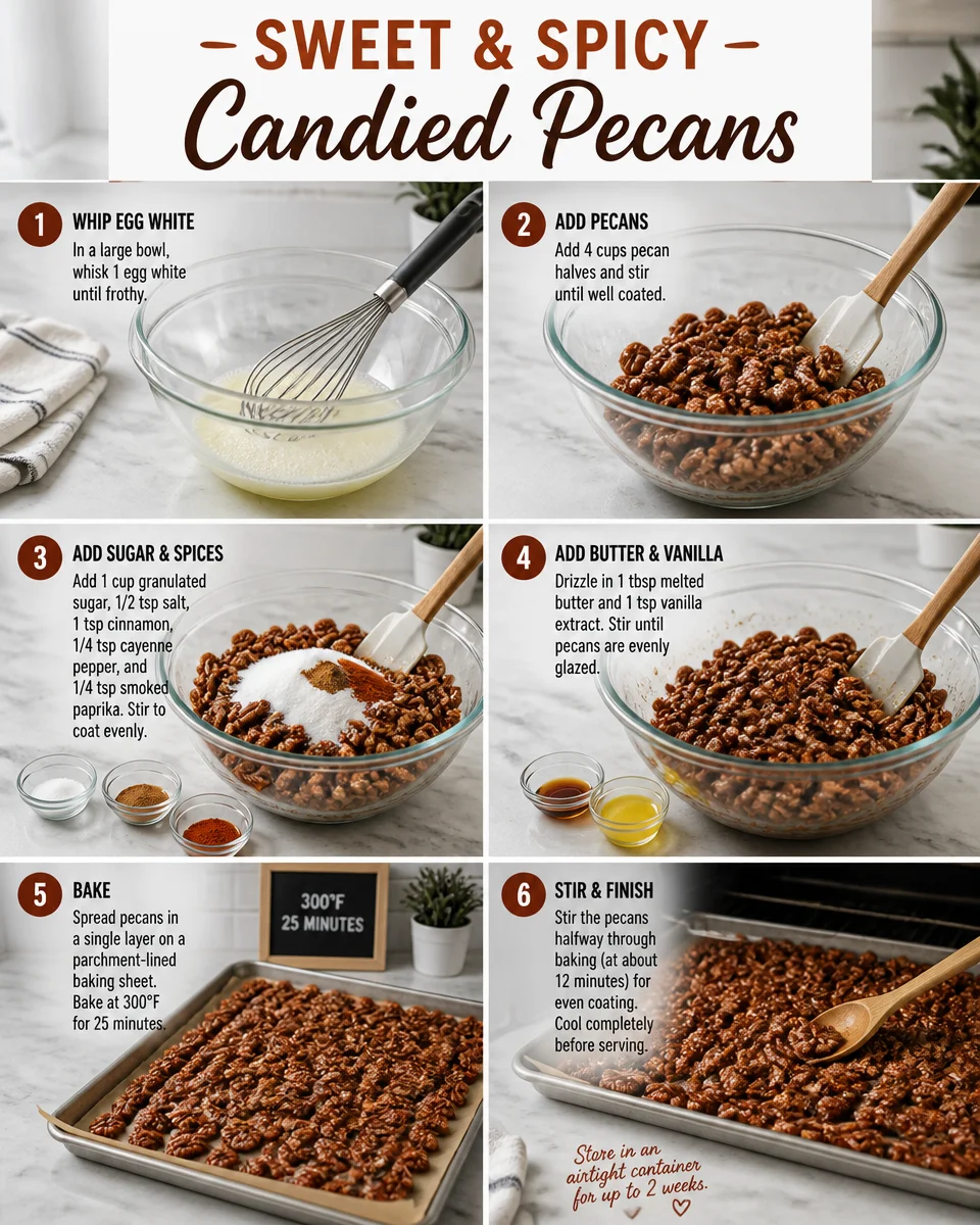Sweet and Spicy Candied Pecans