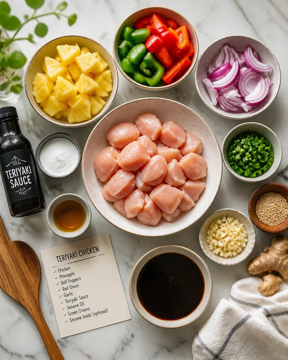 Teriyaki Chicken and Pineapple Foil Packets