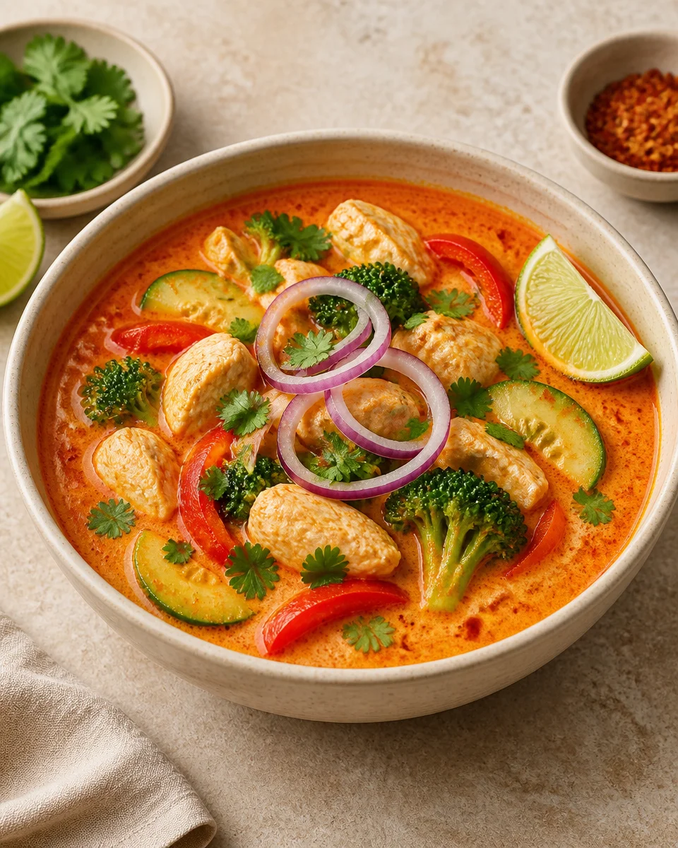 Thai Coconut Curry Soup with Chicken