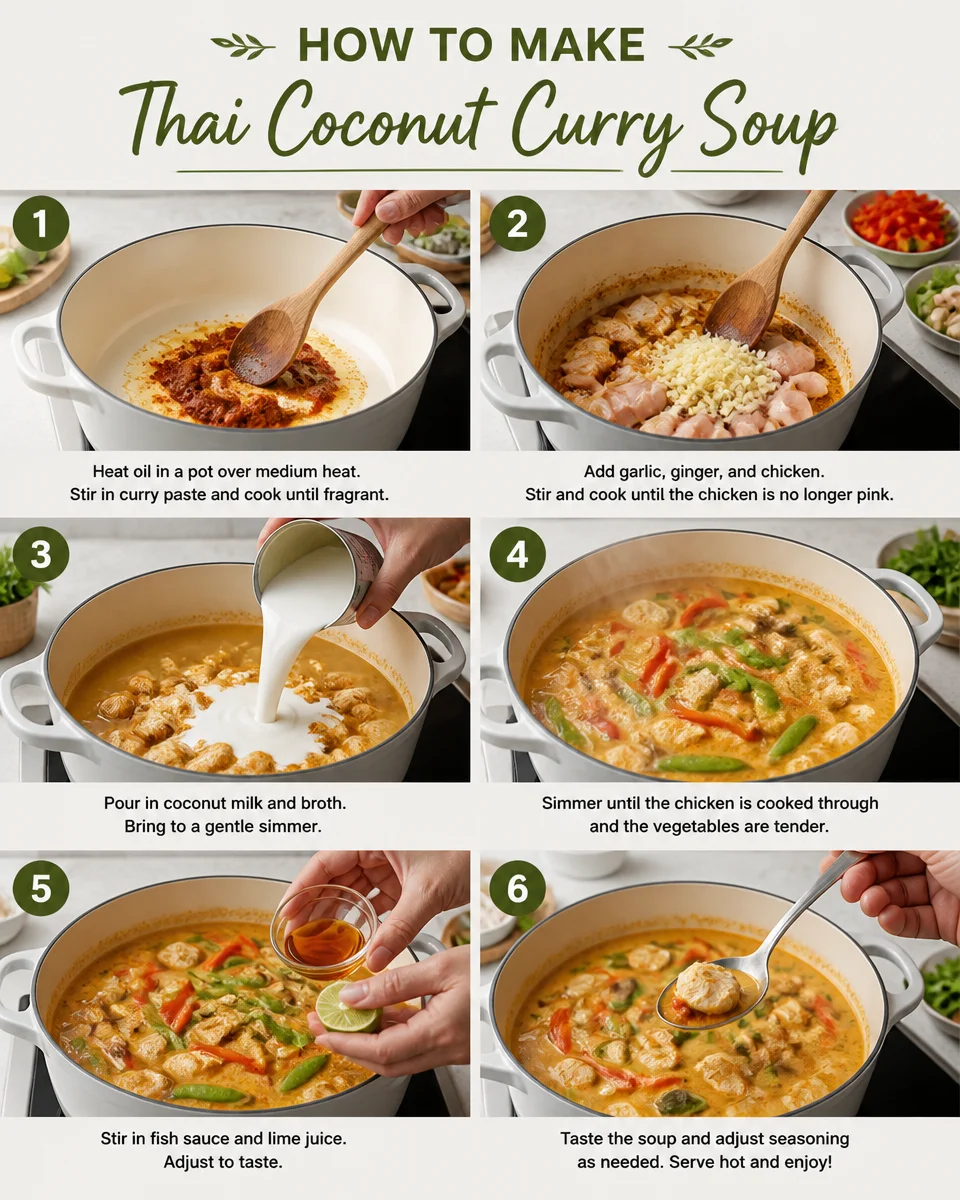 Thai Coconut Curry Soup with Chicken