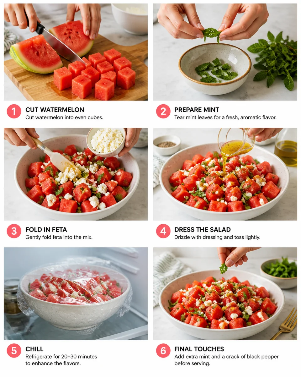 Watermelon Feta Salad with Mint