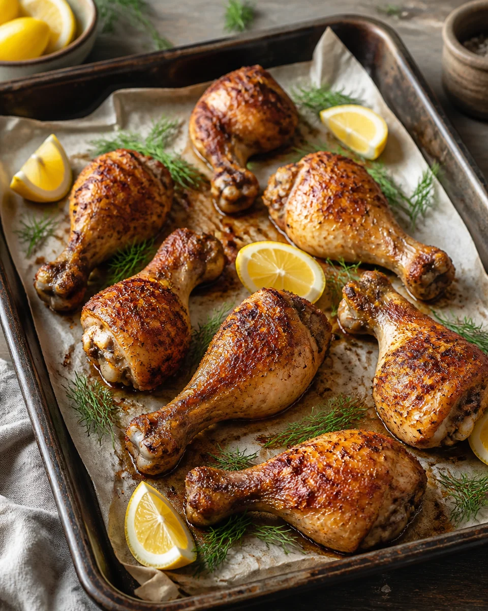 Baked Lemon Pepper Chicken Legs
