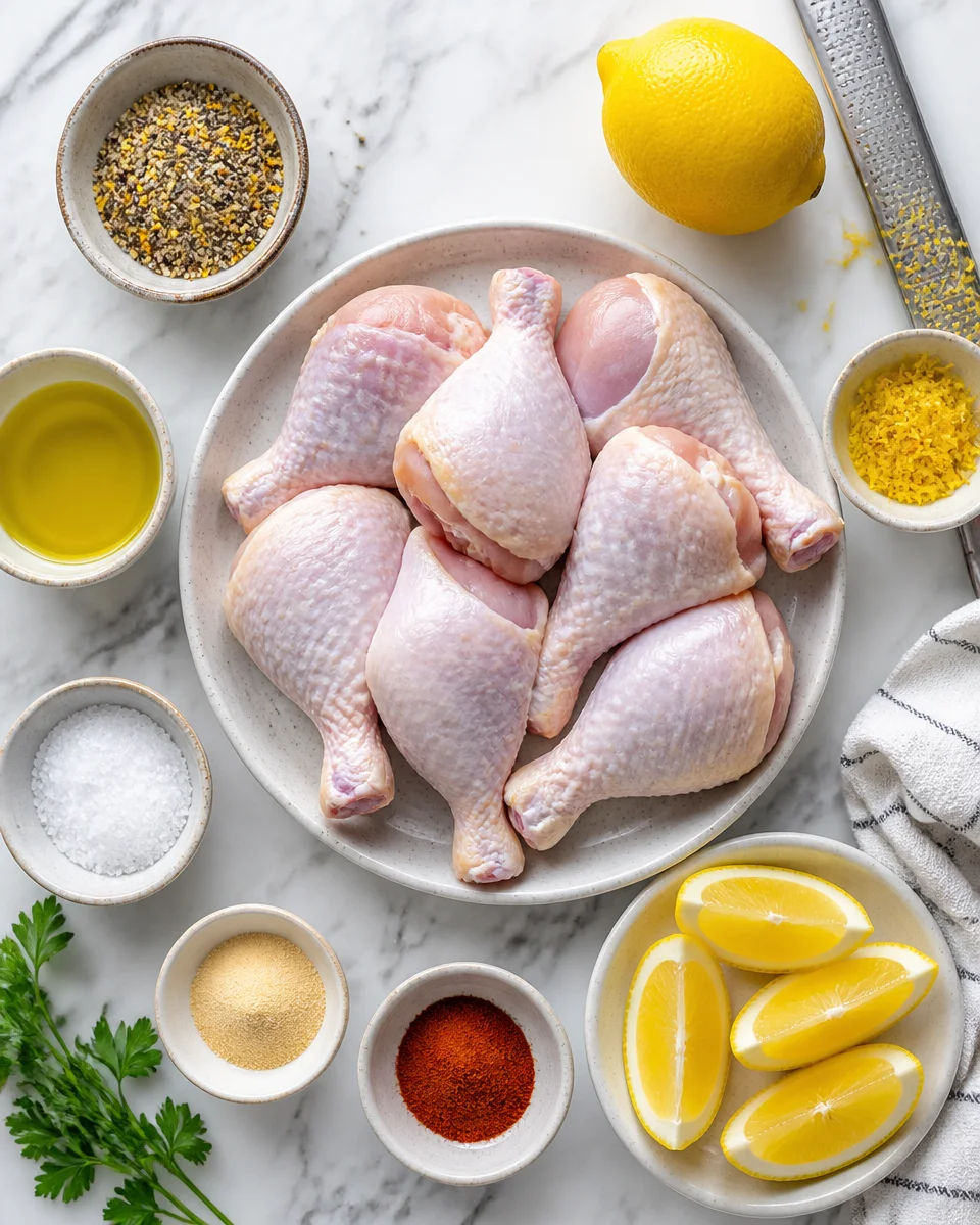 Baked Lemon Pepper Chicken Legs