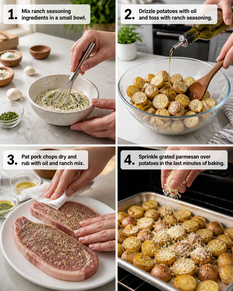 Baked Ranch Pork Chops with Potatoes