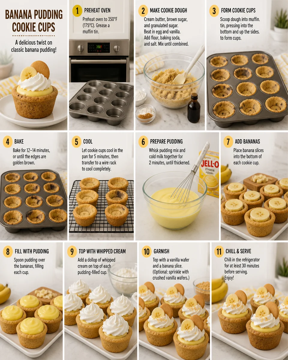 Banana Pudding Cookie Cups