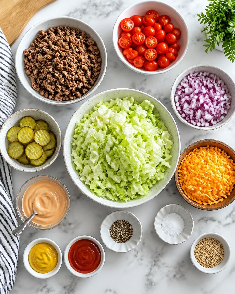 Big Mac Salad in a Jar