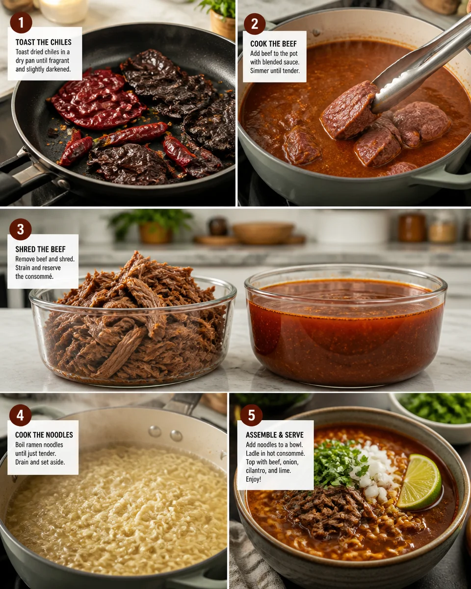 Birria Ramen (Beef Birria + Noodles)