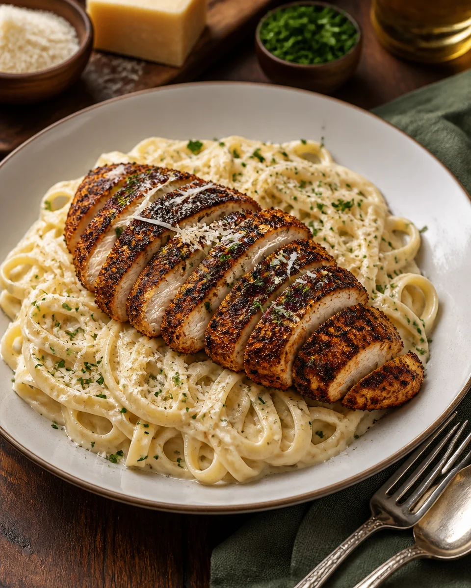 Blackened Chicken Alfredo