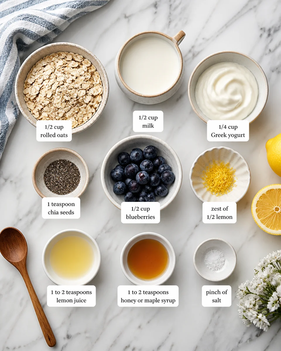 Blueberry Lemon Overnight Oats