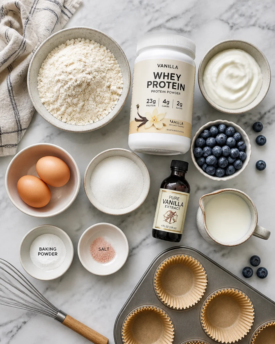 Blueberry Protein Muffins