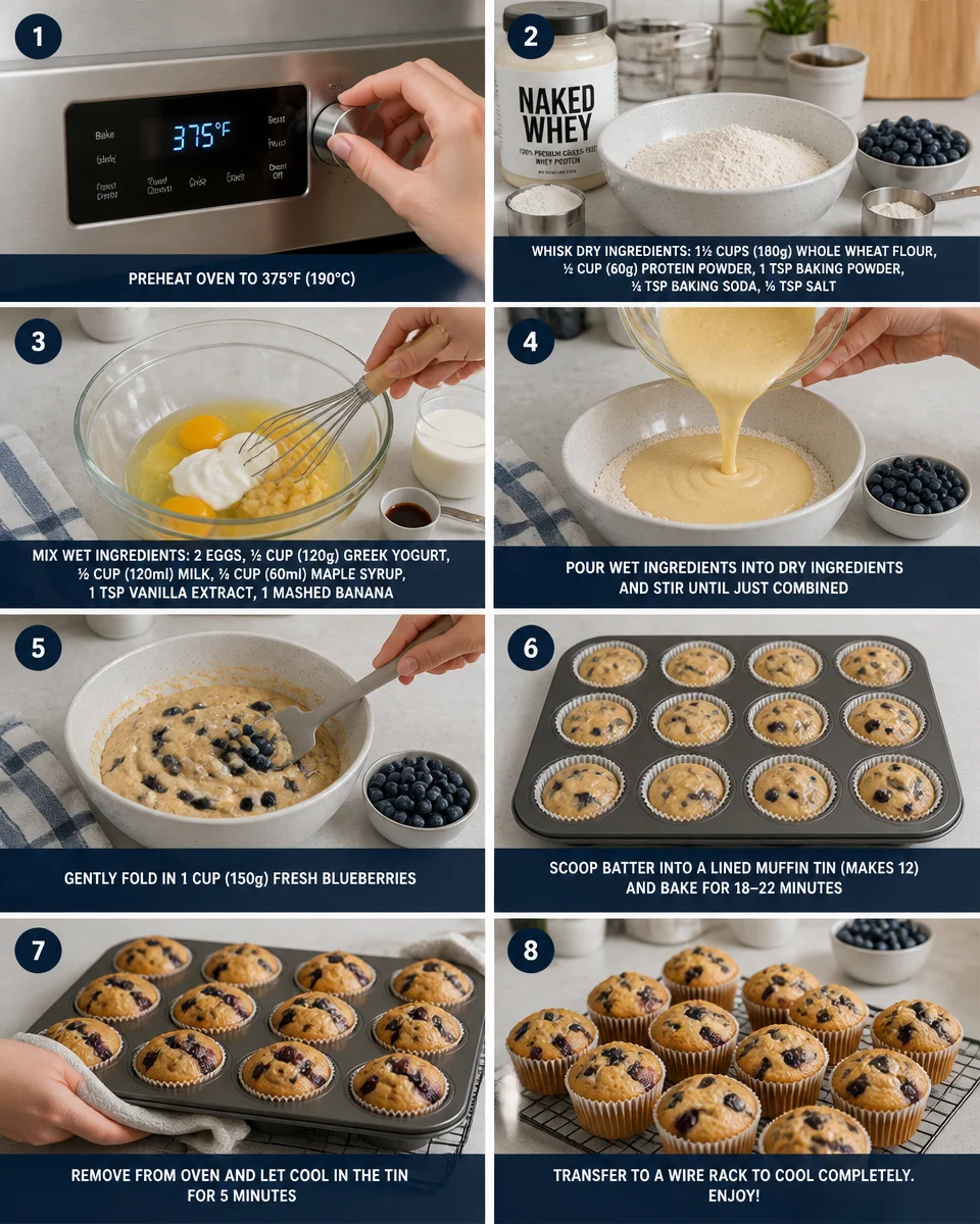 Blueberry Protein Muffins