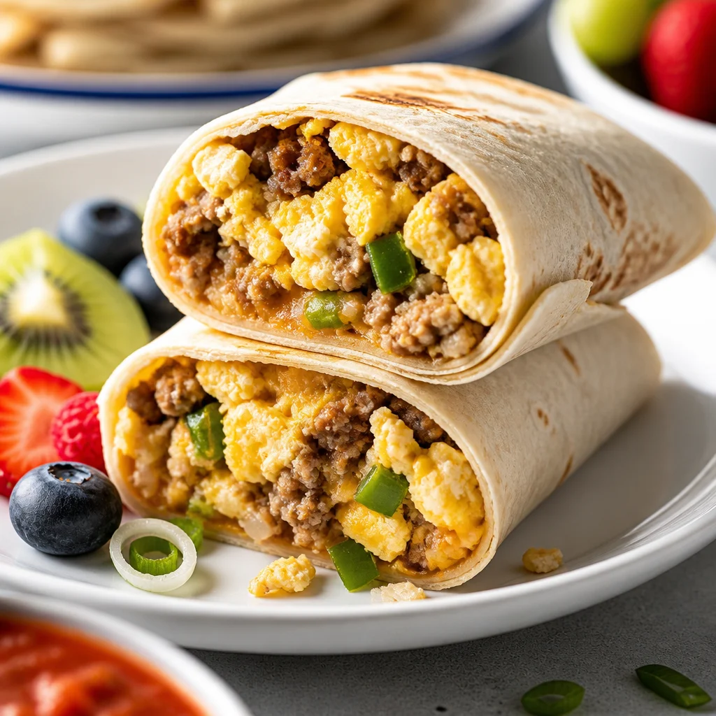 Freezer friendly Breakfast Burrito Meal Prep for easy and healthy breakfasts.