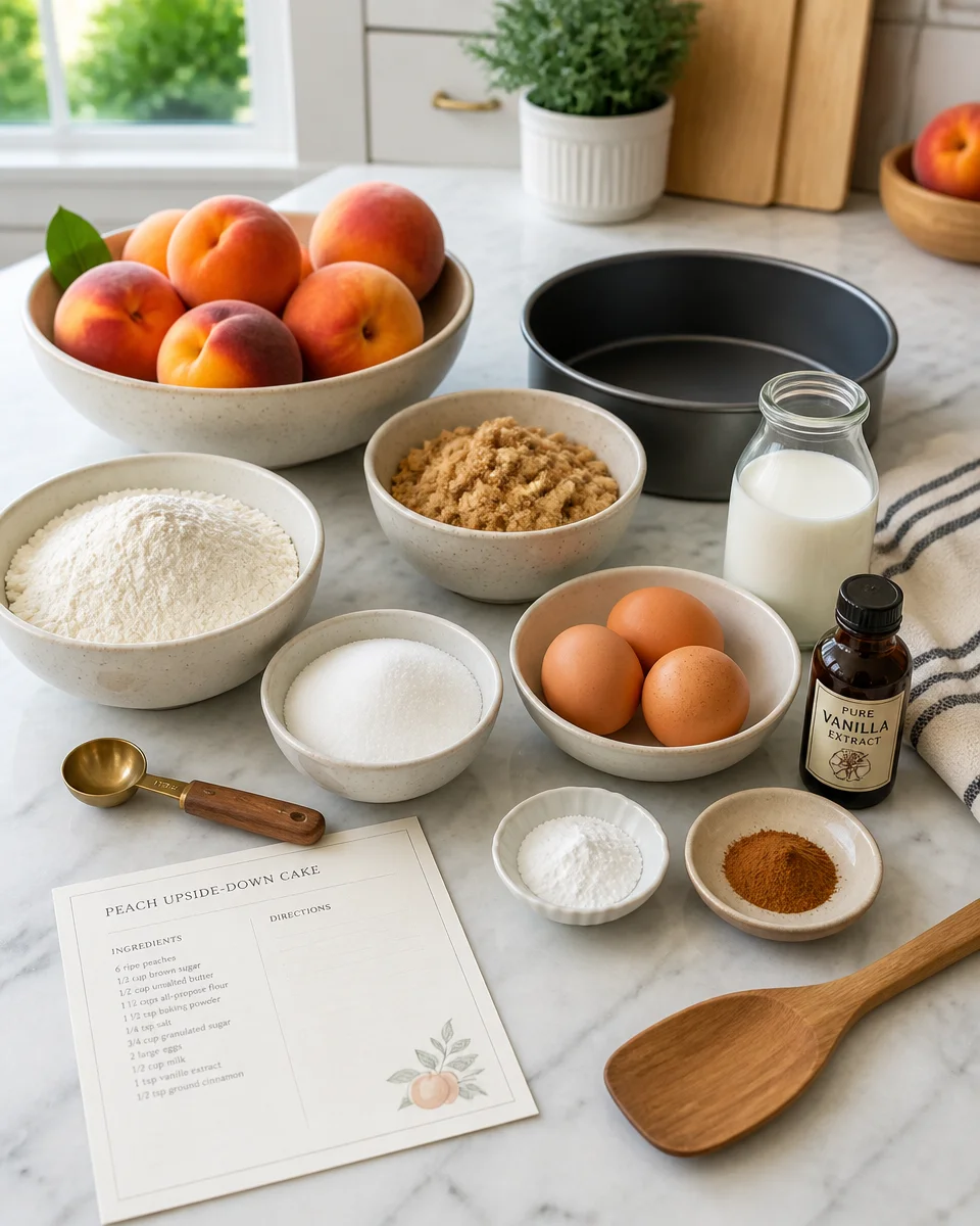 Brown Butter Peach Upside Down Cake
