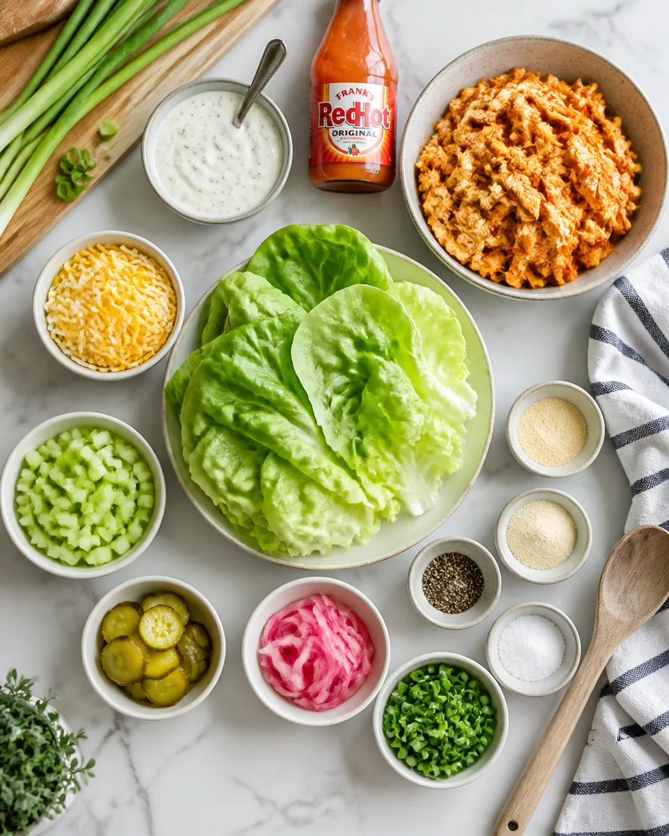 Buffalo Chicken Lettuce Wraps