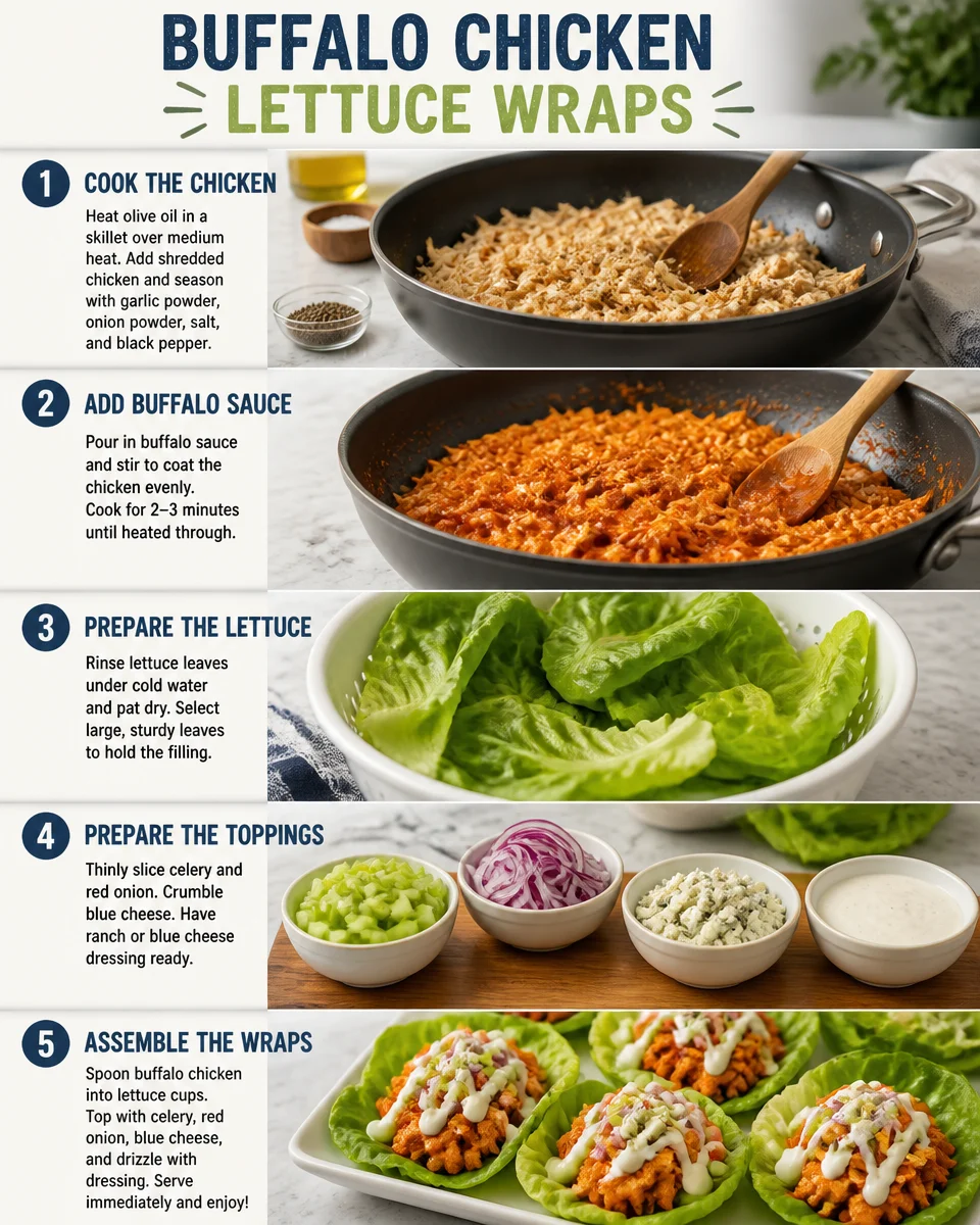 Buffalo Chicken Lettuce Wraps