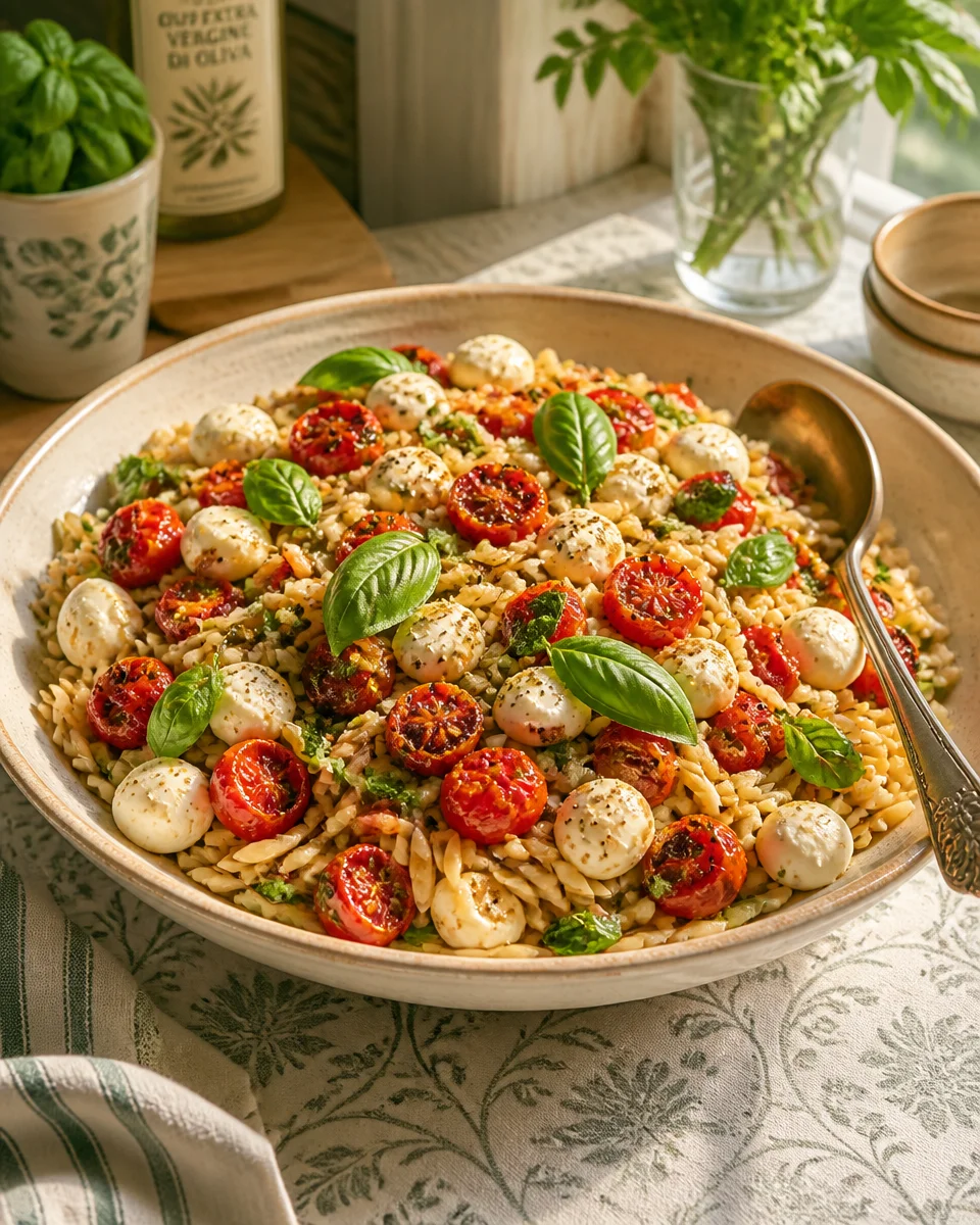 Caprese Orzo Salad (Cold)