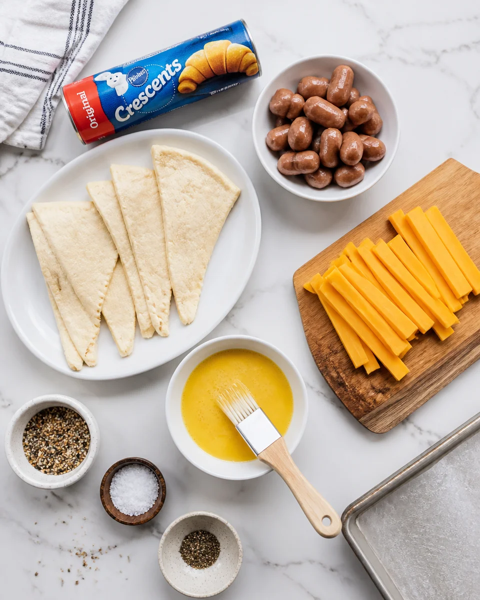 Cheesy Pigs in Crescent Dough