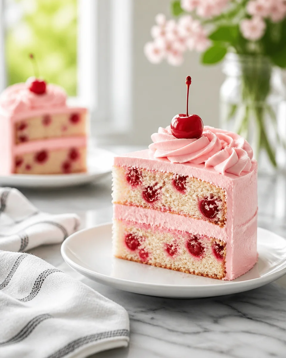 Cherry Chip Cake from Scratch