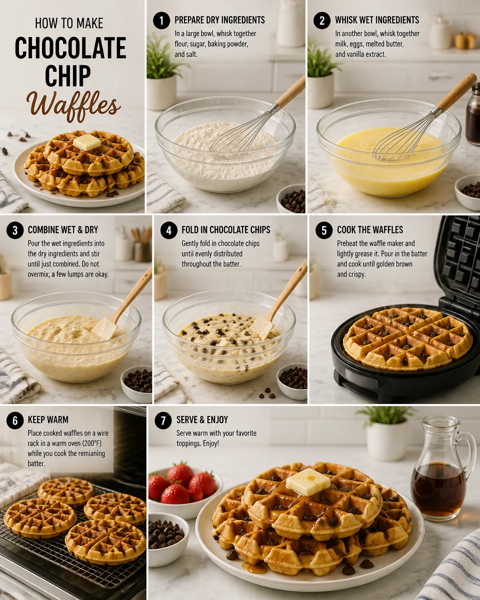 Chocolate Chip Waffles (From Scratch)