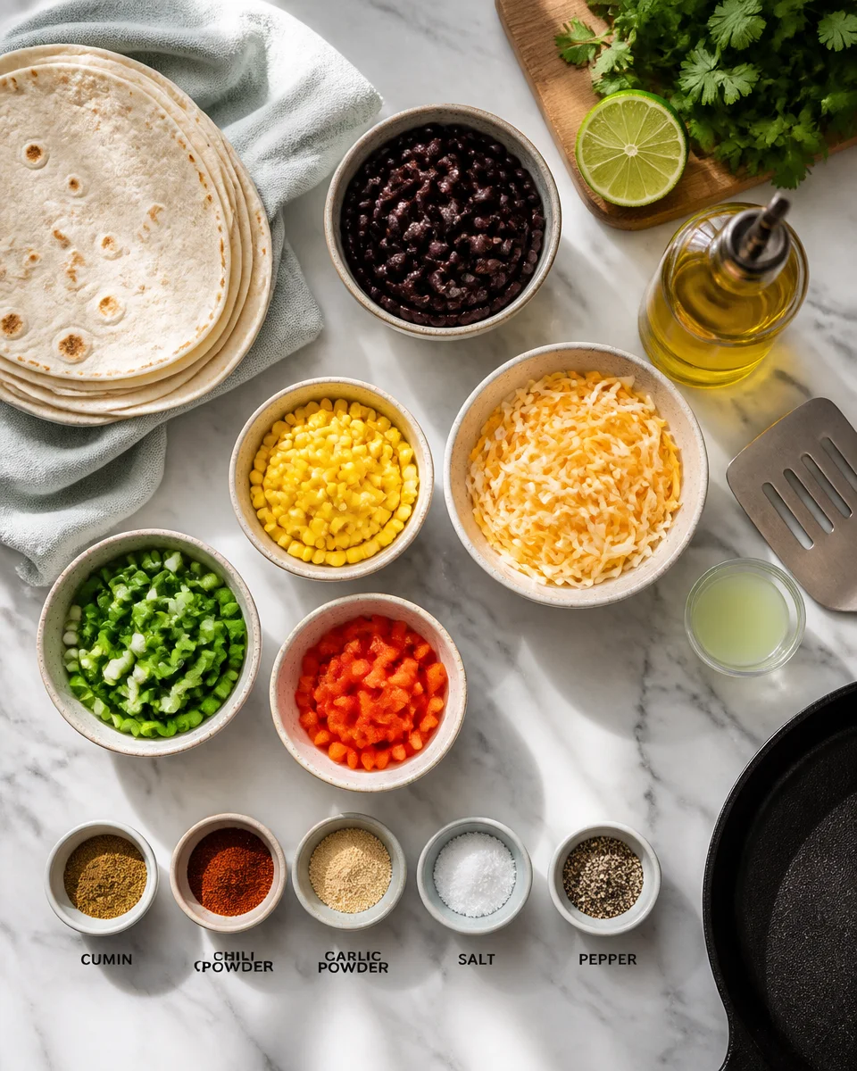Corn and Black Bean Quesadillas