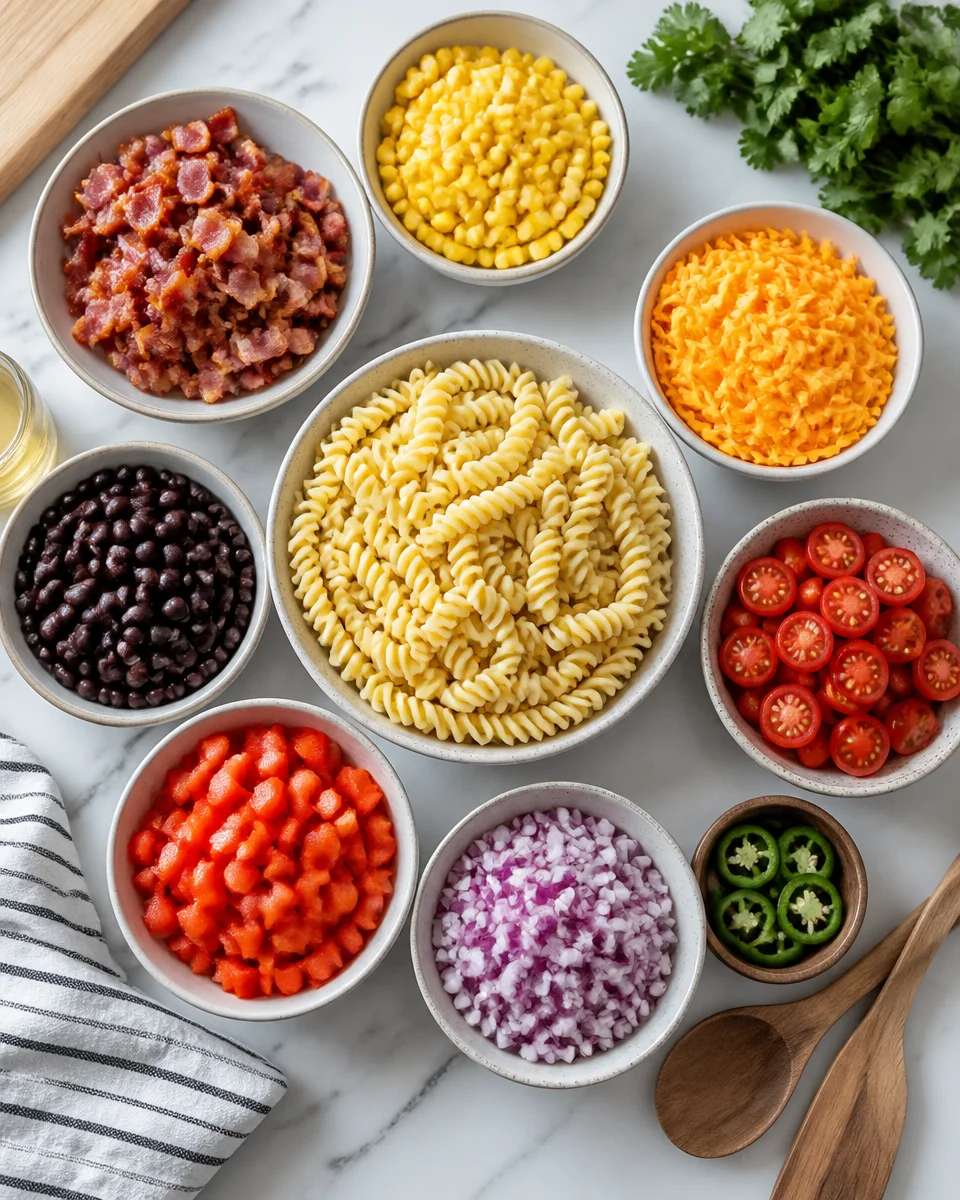 Cowboy Pasta Salad with Ranch