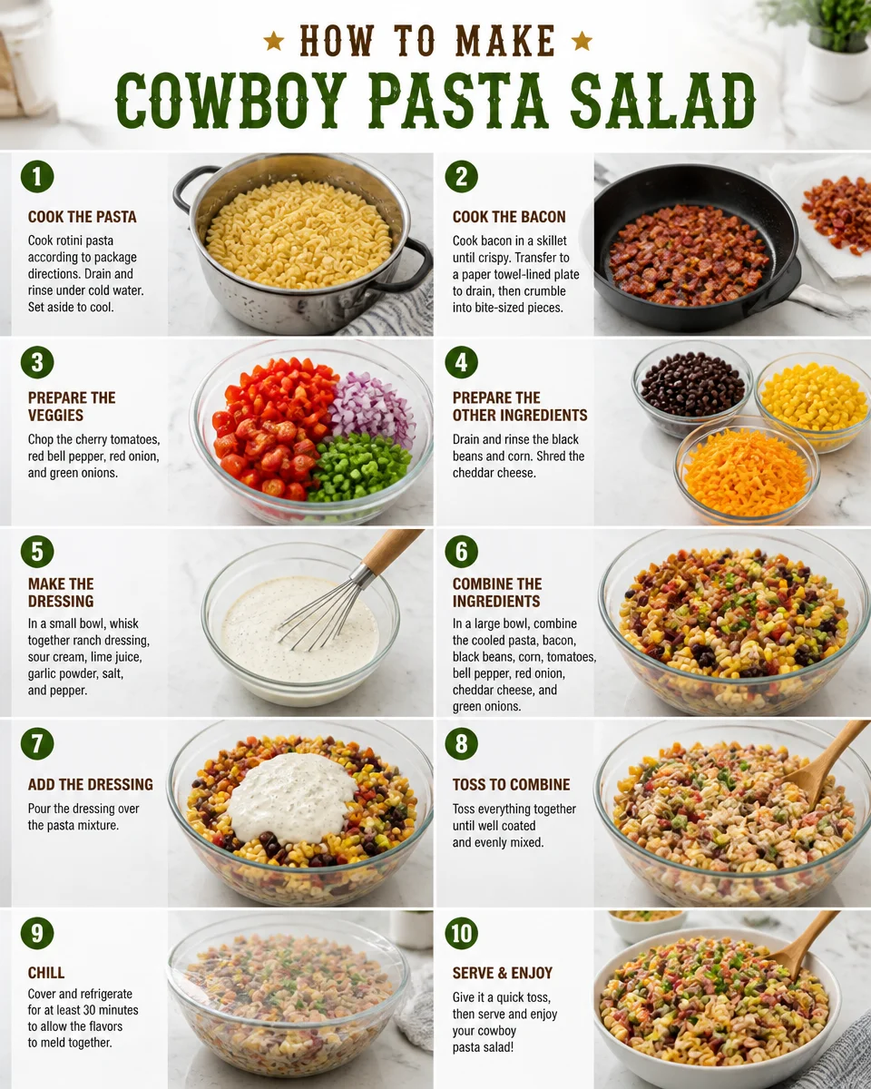 Cowboy Pasta Salad with Ranch