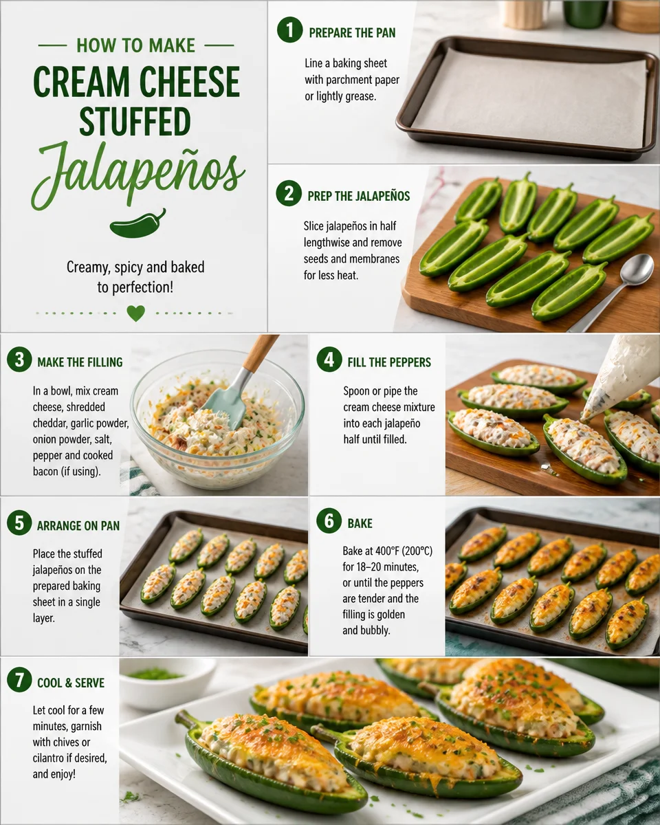 Cream Cheese Stuffed Jalapeños (Baked)