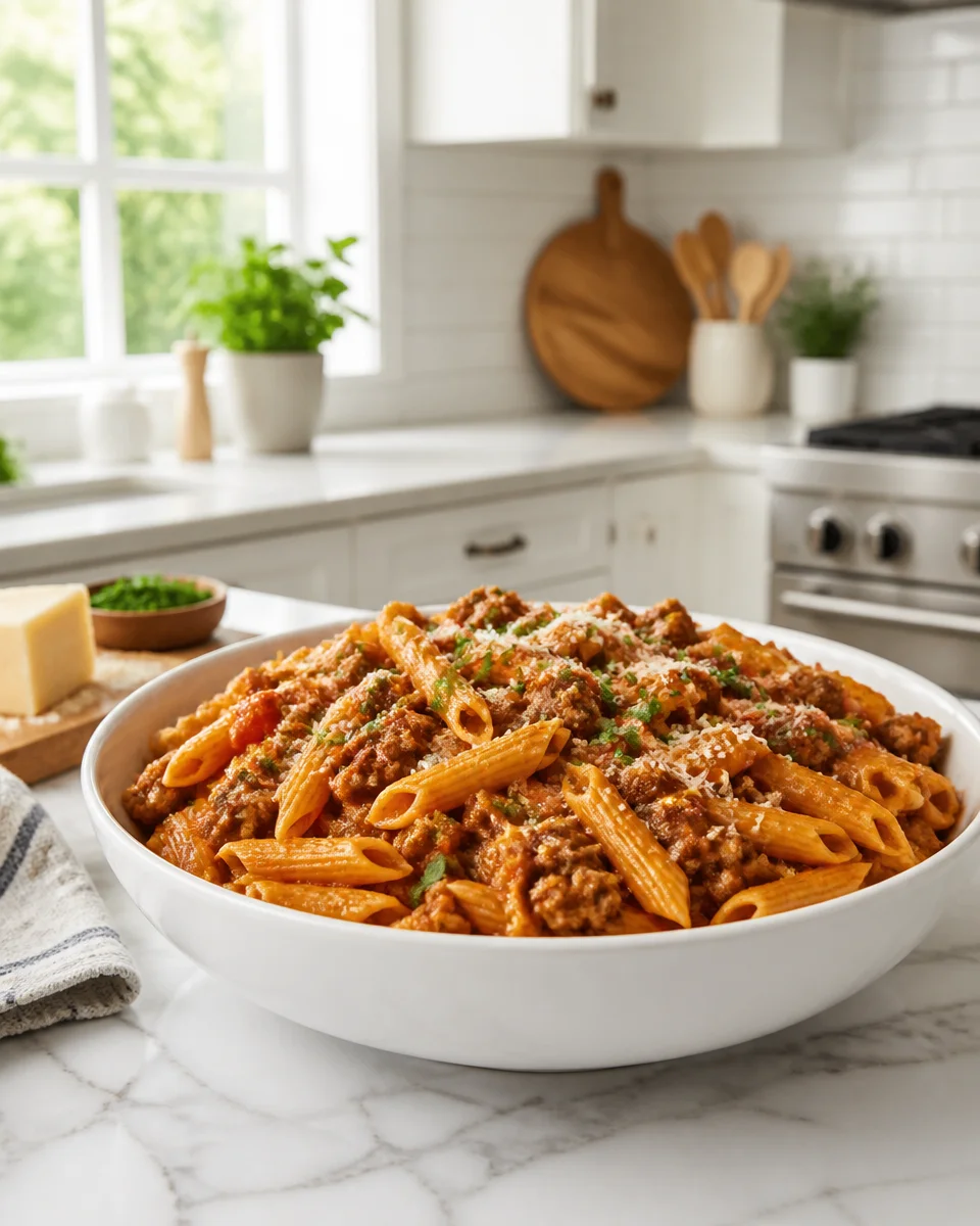 Creamy Tomato Italian Sausage Pasta
