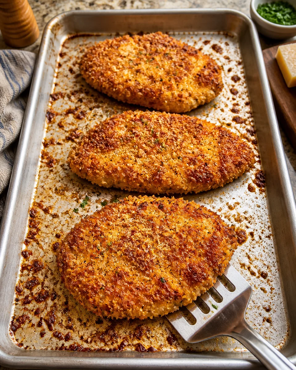 Crispy Baked Parmesan Crusted Chicken
