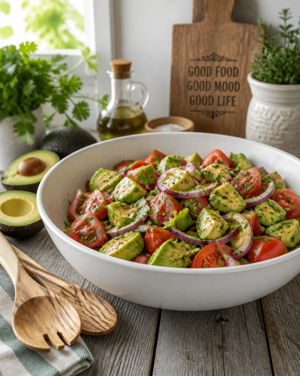 Cucumber Tomato Avocado Salad