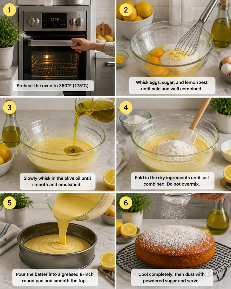 Easy Olive Oil Cake " Italian Lemon Citrus "