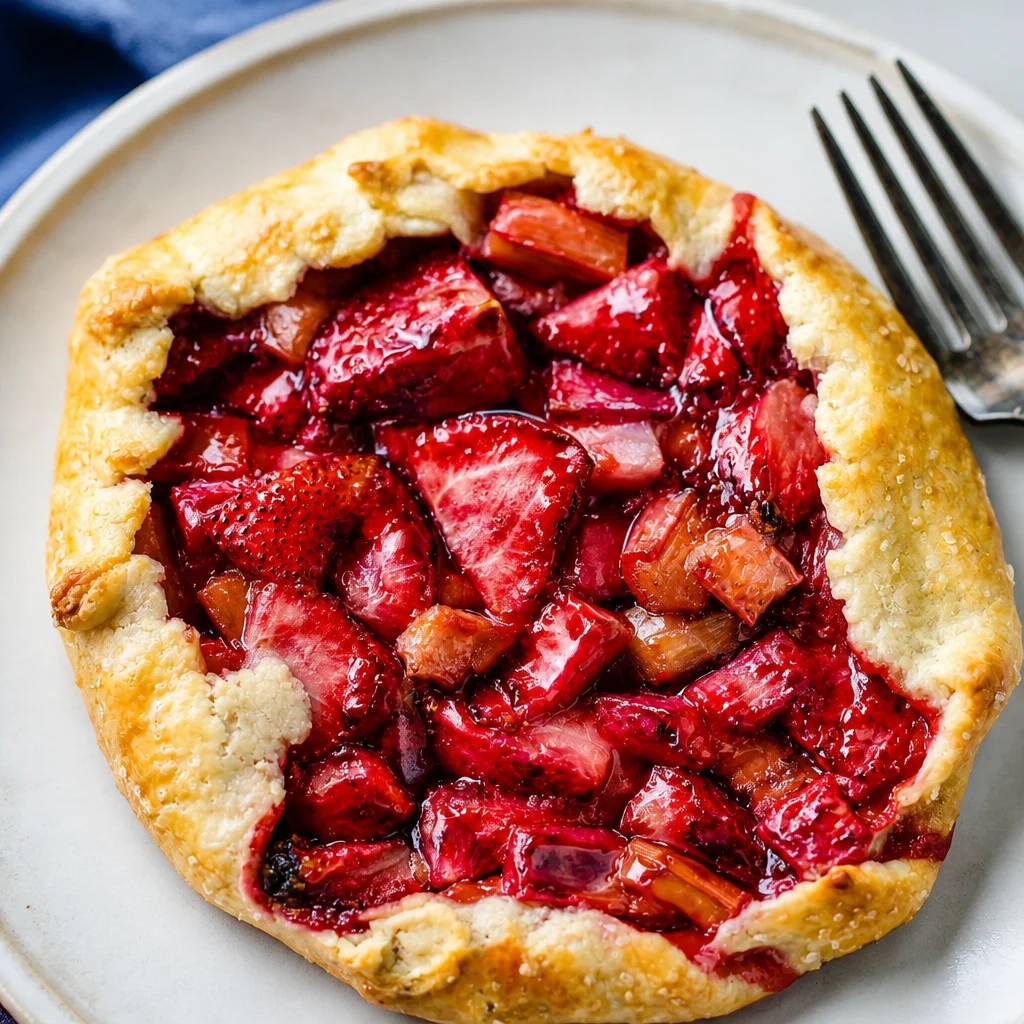 Delicious easy Strawberry Galette, a rustic free-form tart with fresh strawberries.