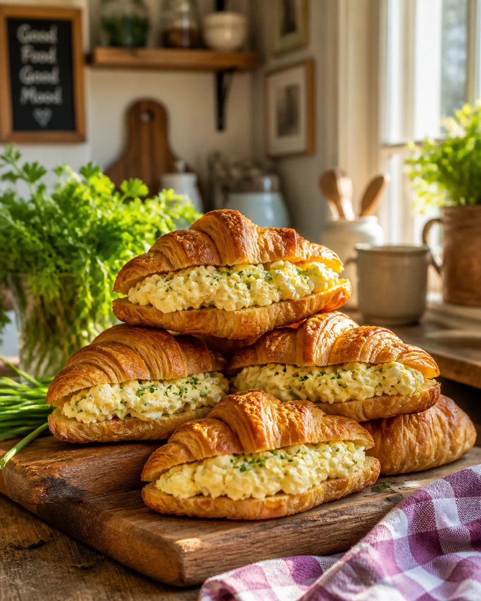 Egg Salad Croissant Sandwich