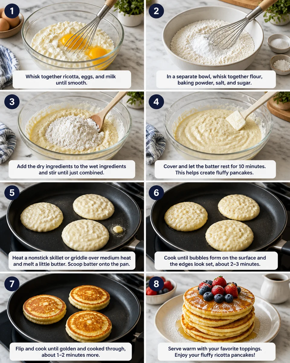 Fluffy Ricotta Pancakes