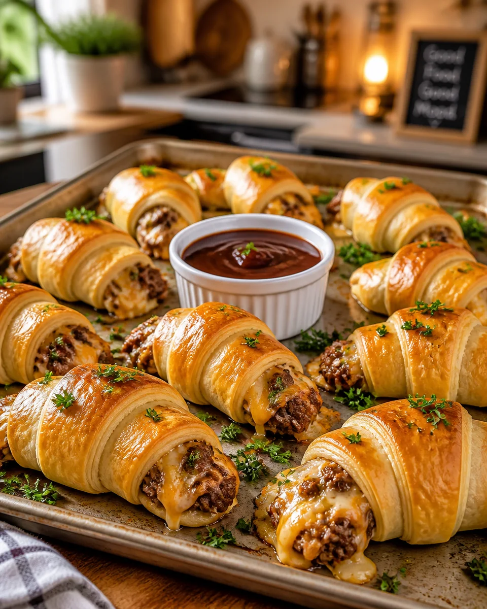 French Dip Crescent Rolls