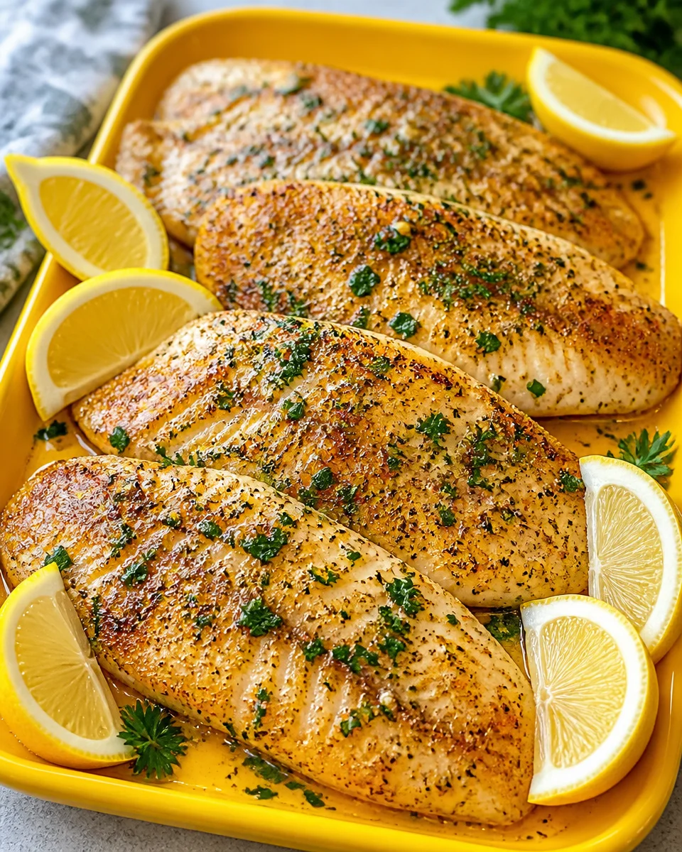 Garlic Butter Tilapia with Lemon
