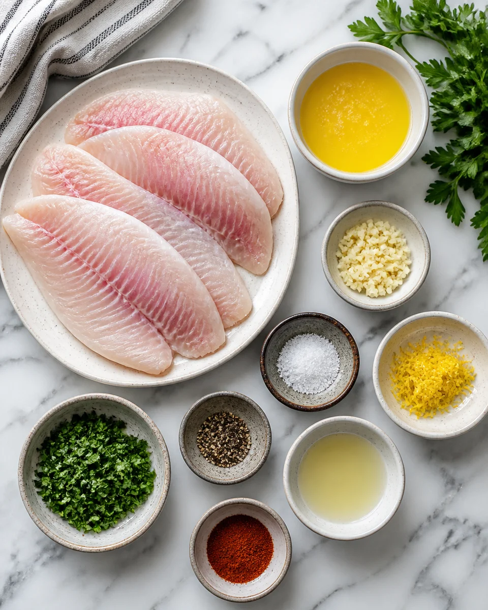 Garlic Butter Tilapia with Lemon