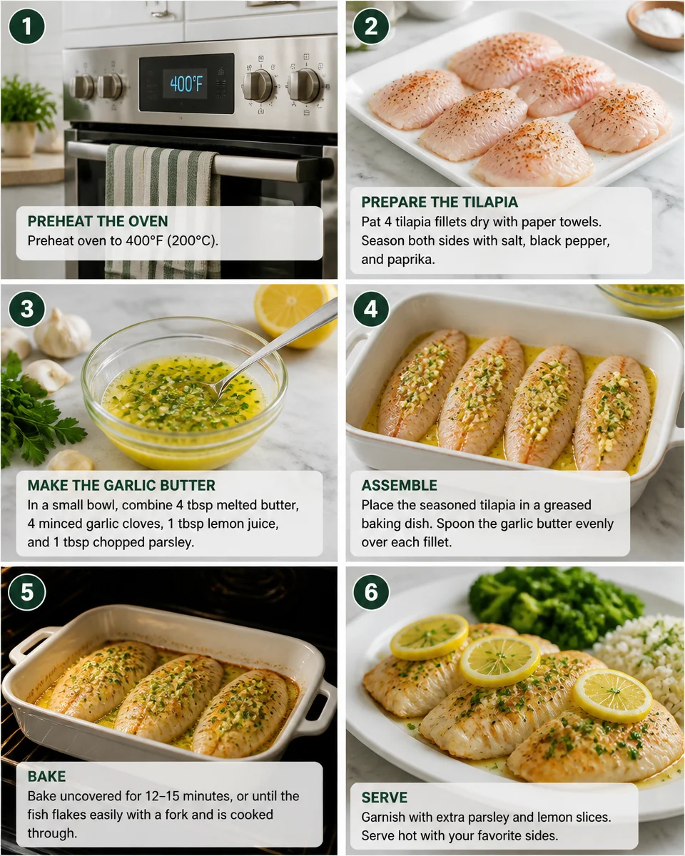 Garlic Butter Tilapia with Lemon