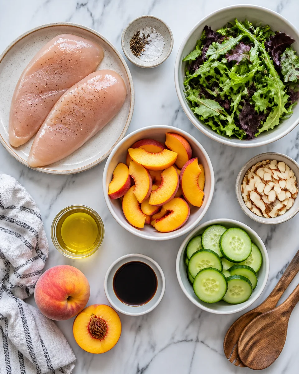 Grilled Chicken and Peach Salad