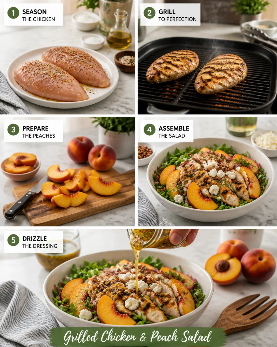 Grilled Chicken and Peach Salad