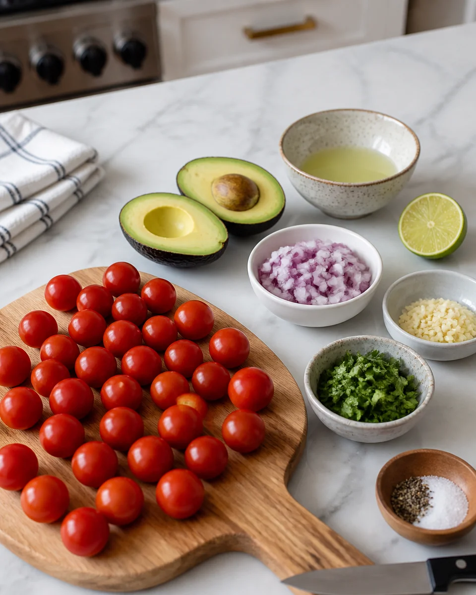 Guacamole Stuffed Cherry Tomatoes